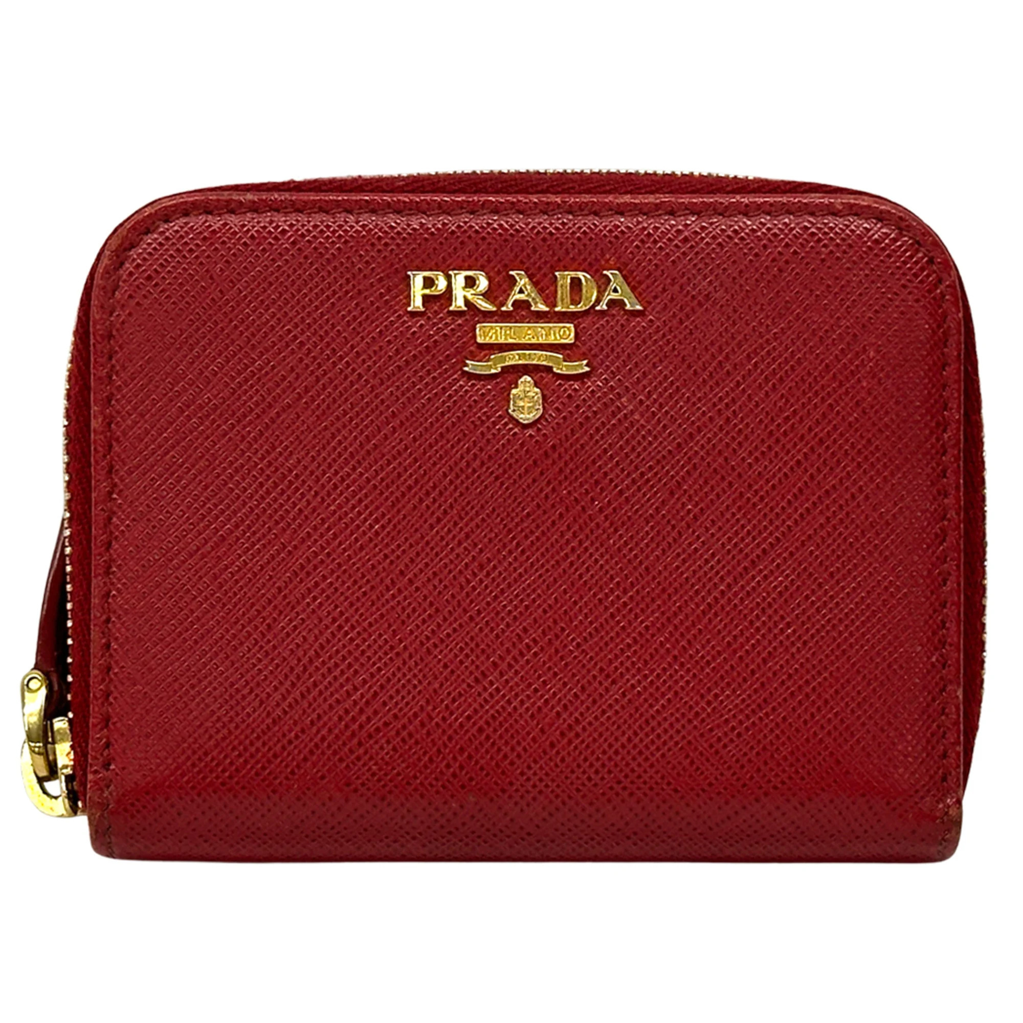 Prada Prada Women's Wallet, Brand Wallet/Coin Purse, Saffiano Leather, Red, R...